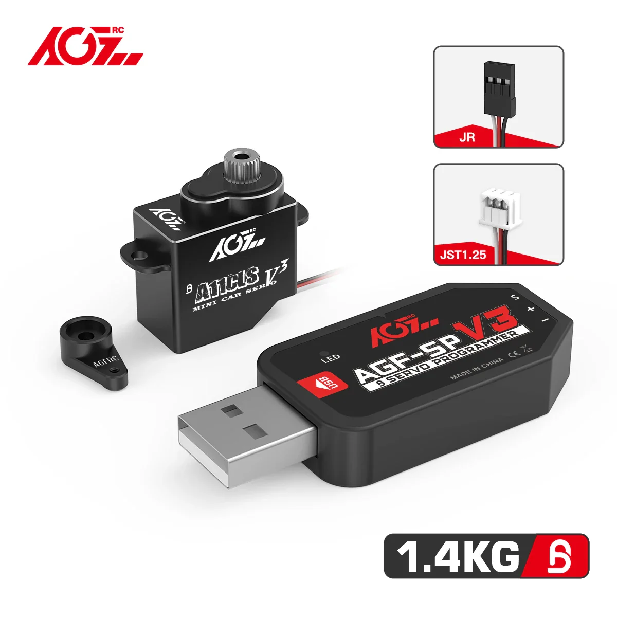 AGFRC A11CLS V3 – микро цифровой серво 1.4KG coreless, программируемый для Mini Z 1/28–1/18 AGFRC A11CLS V3 – микро цифровой серво 1.4KG coreless, программируемый для Mini Z 1/28–1/18
