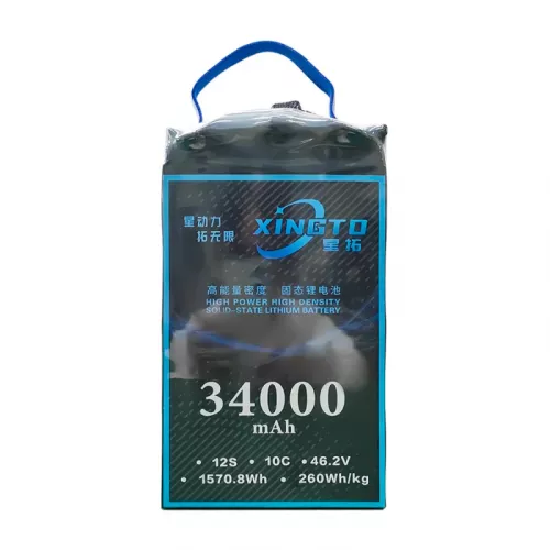 XINGTO 12S 46.2В 34000мАч 10C LiPo – высокоплотный полутвёрдый литиевый аккумулятор для БПЛА
