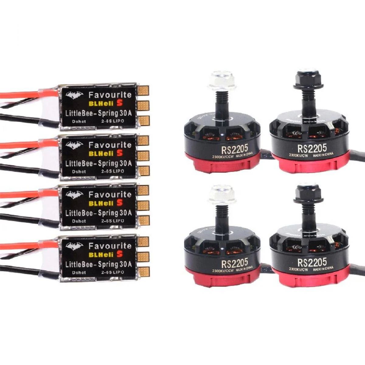 Бесколлекторный мотор RS2205 2205 2300KV + ESC LittleBee 30A BLHeli_S для FPV дрона 220–250мм Бесколлекторный мотор RS2205 2205 2300KV + ESC LittleBee 30A BLHeli_S для FPV дрона 220–250мм