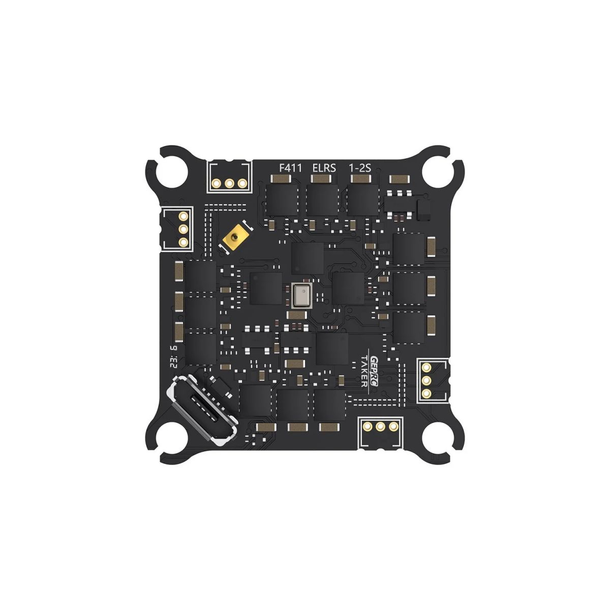 Полётный контроллер GEPRC TAKER F411-12A-E AIO 25.5x25.5мм ELRS 2.4G 12A ESC 4.2г для Whoop/Toothpick FPV Полётный контроллер GEPRC TAKER F411-12A-E AIO 25.5x25.5мм ELRS 2.4G 12A ESC 4.2г для Whoop/Toothpick FPV