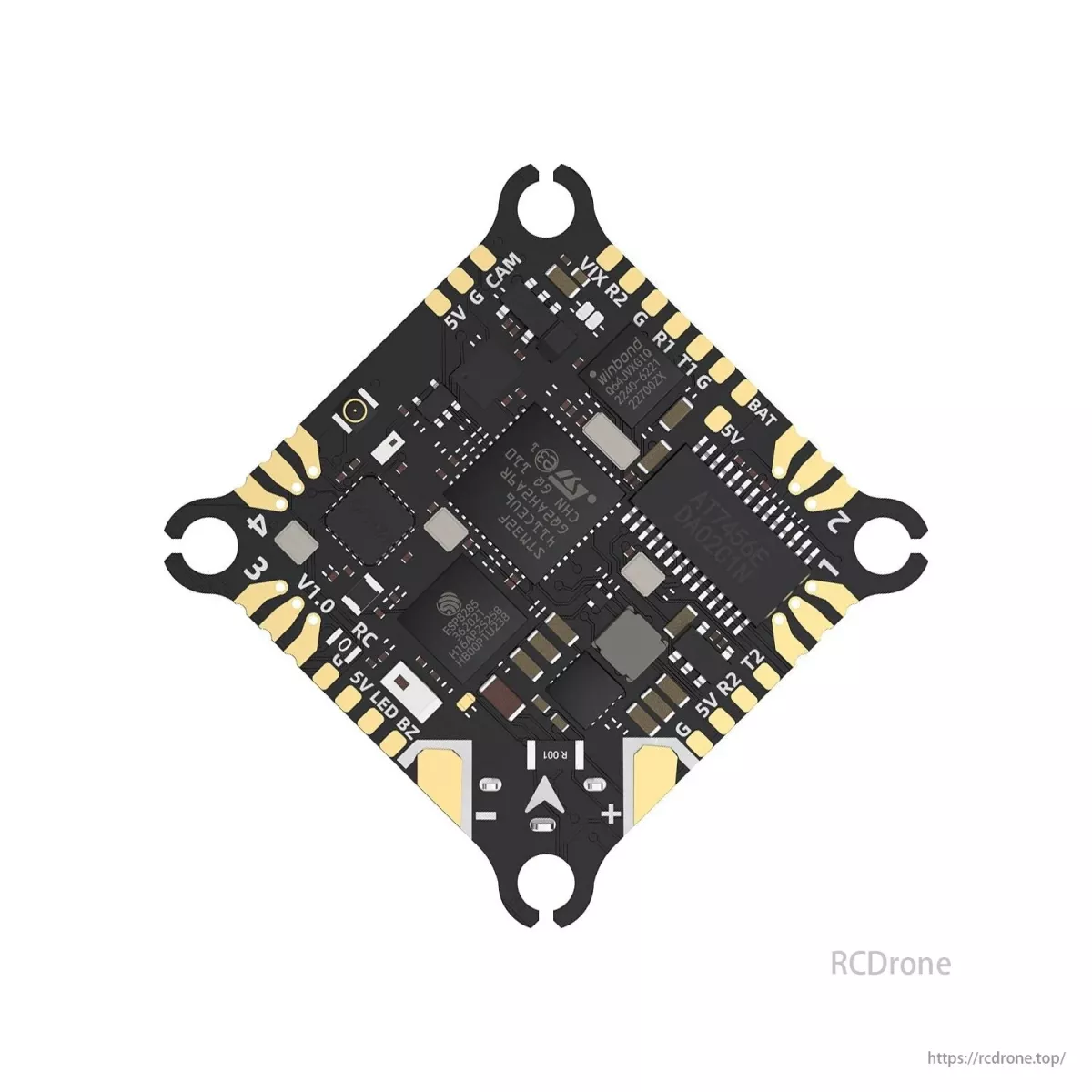 Полётный контроллер GEPRC TAKER F411-12A-E AIO 25.5x25.5мм ELRS 2.4G 12A ESC 4.2г для Whoop/Toothpick FPV Полётный контроллер GEPRC TAKER F411-12A-E AIO 25.5x25.5мм ELRS 2.4G 12A ESC 4.2г для Whoop/Toothpick FPV