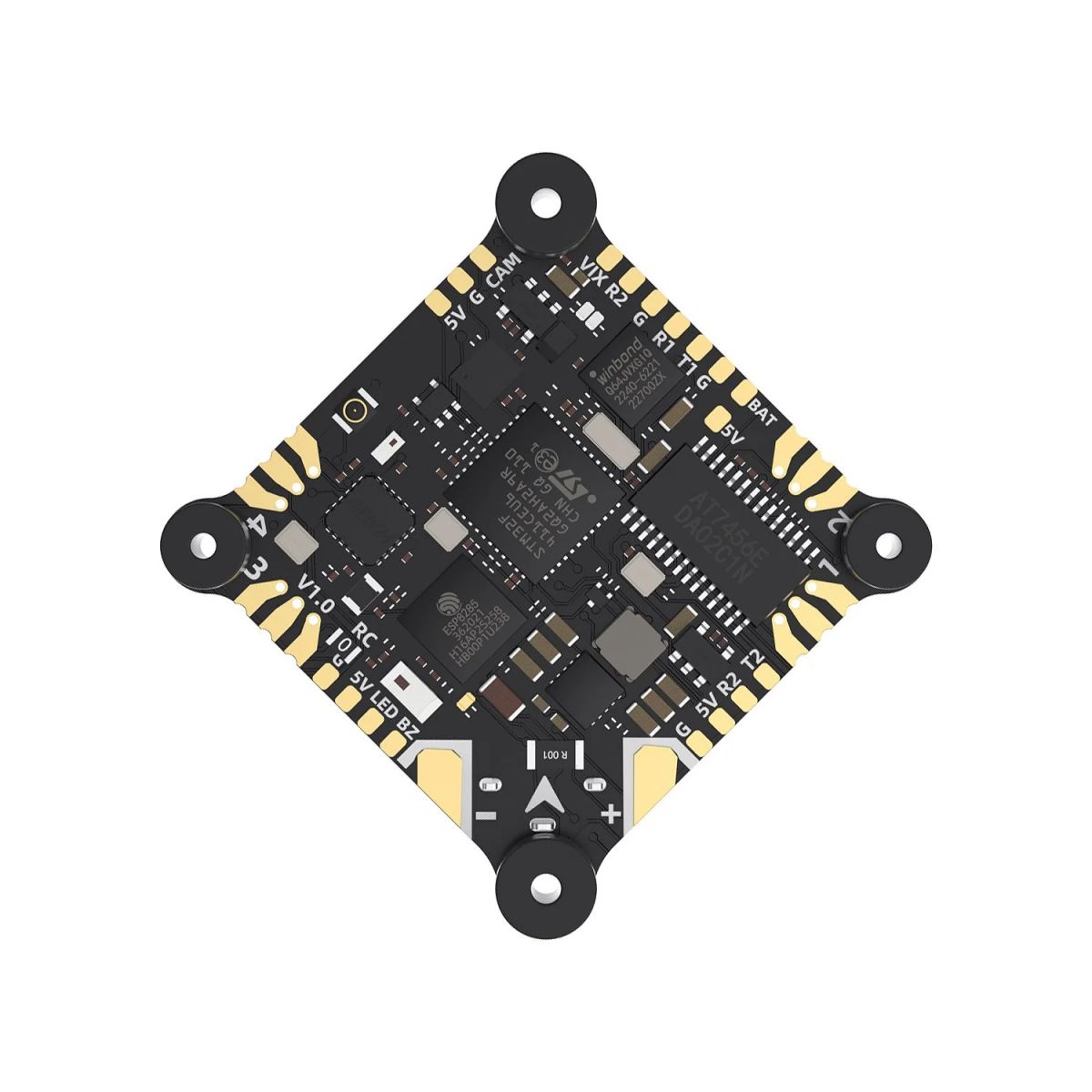 Полётный контроллер GEPRC TAKER F411-12A-E AIO 25.5x25.5мм ELRS 2.4G 12A ESC 4.2г для Whoop/Toothpick FPV Полётный контроллер GEPRC TAKER F411-12A-E AIO 25.5x25.5мм ELRS 2.4G 12A ESC 4.2г для Whoop/Toothpick FPV