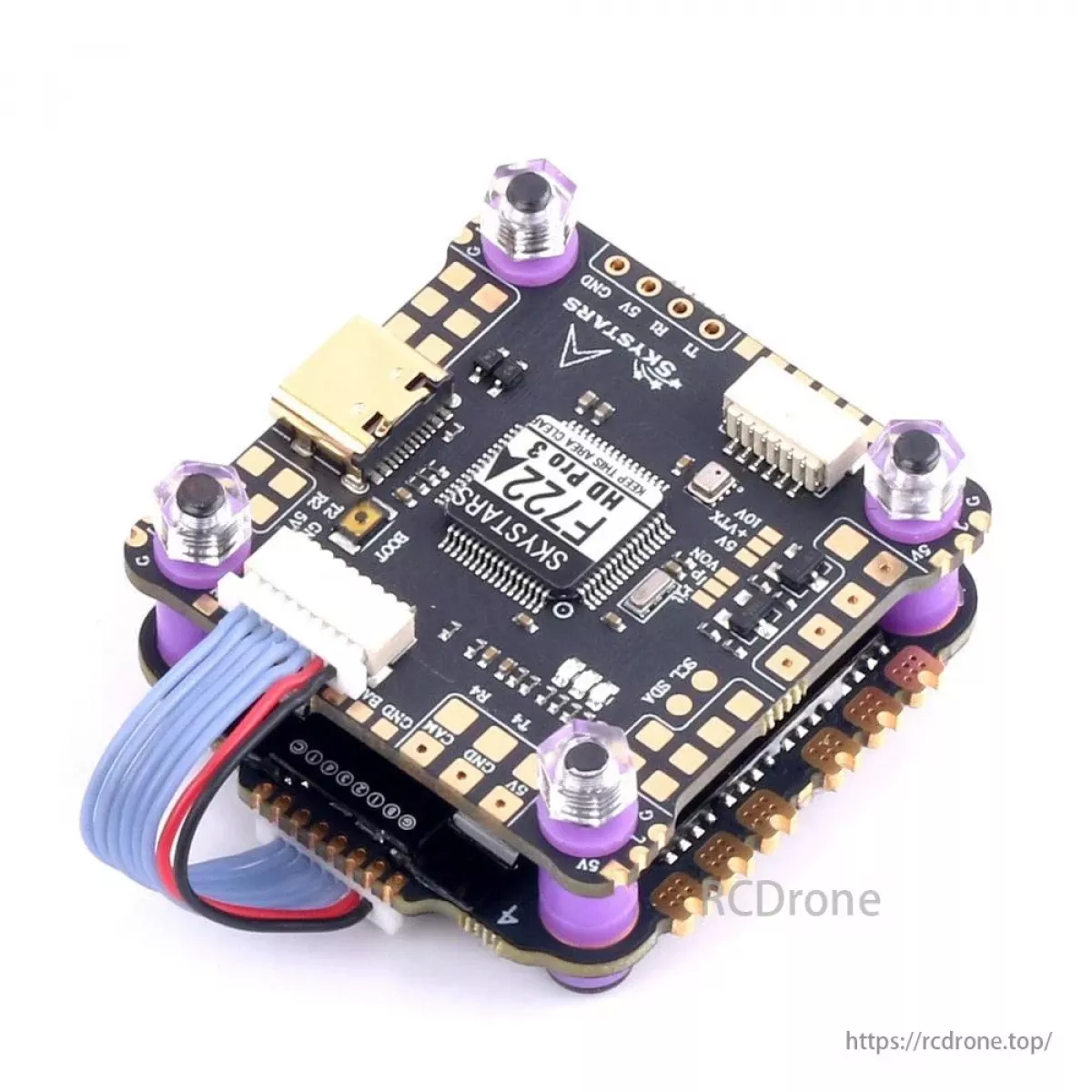 Стек Skystars F7 F722HD PRO3 OSD KO45/KO60 45A/60A 128K Blheli_32 3-6S ESC 30.5мм FPV дрон Стек Skystars F7 F722HD PRO3 OSD KO45/KO60 45A/60A 128K Blheli_32 3-6S ESC 30.5мм FPV дрон