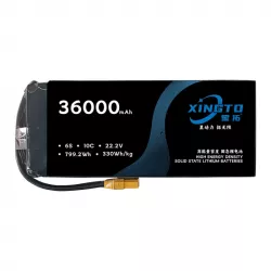 XINGTO 22.2V 6S 36000mAh 10C 330Wh/кг высокоплотная полутвёрдая литиевая батарея для БПЛА