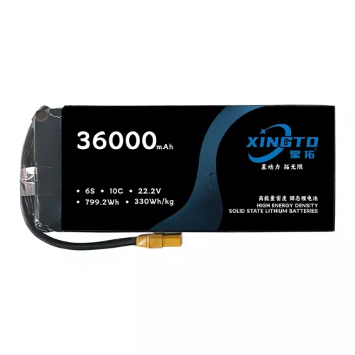 XINGTO 22.2V 6S 36000mAh 10C 330Wh/кг высокоплотная полутвёрдая литиевая батарея для БПЛА
