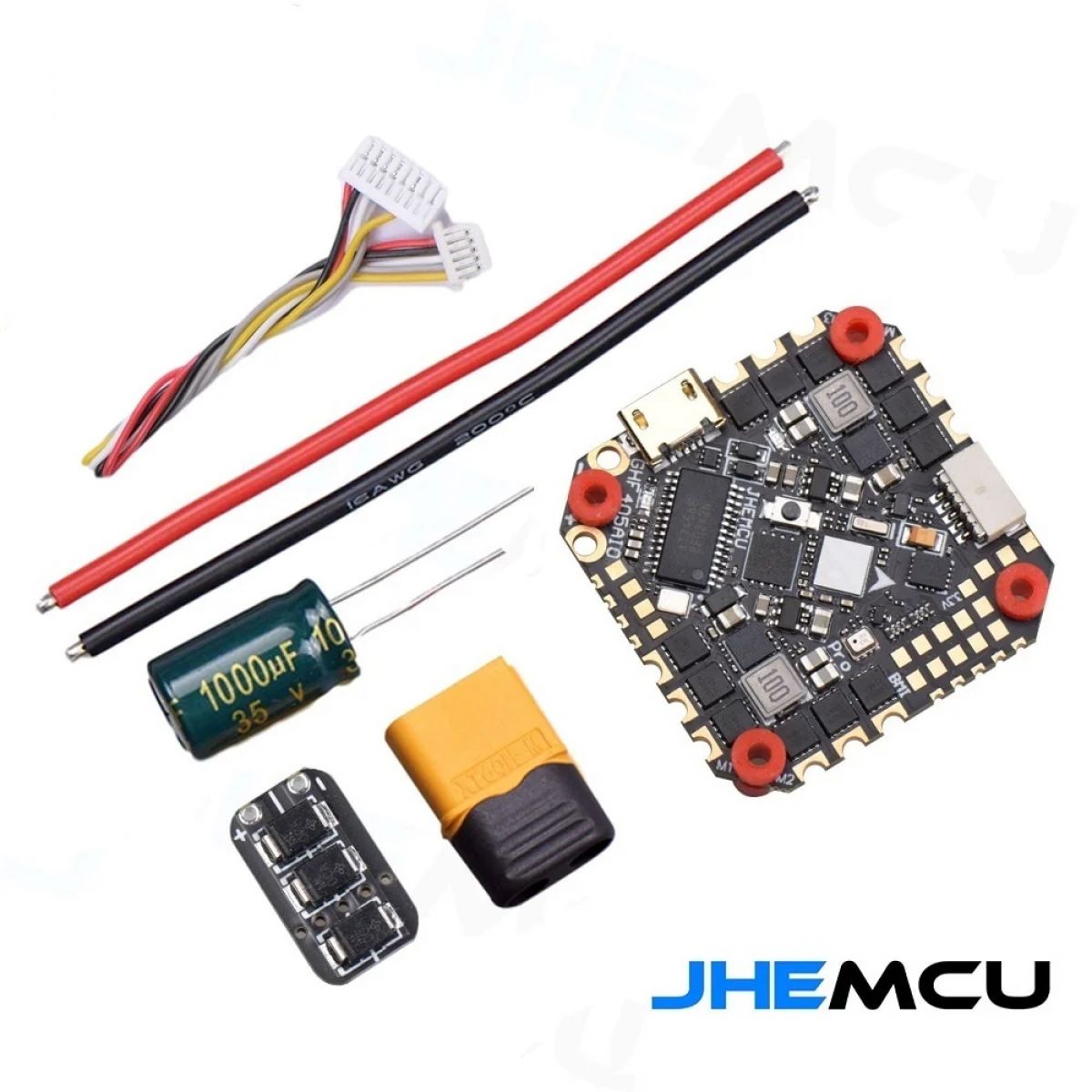 JHEMCU GHF405AIO-ICM 40A F405 Baro контроллер + 4в1 ESC 40A BLHELIS 3-6S для FPV Toothpick 25.5x25.5мм JHEMCU GHF405AIO-ICM 40A F405 Baro контроллер + 4в1 ESC 40A BLHELIS 3-6S для FPV Toothpick 25.5x25.5мм