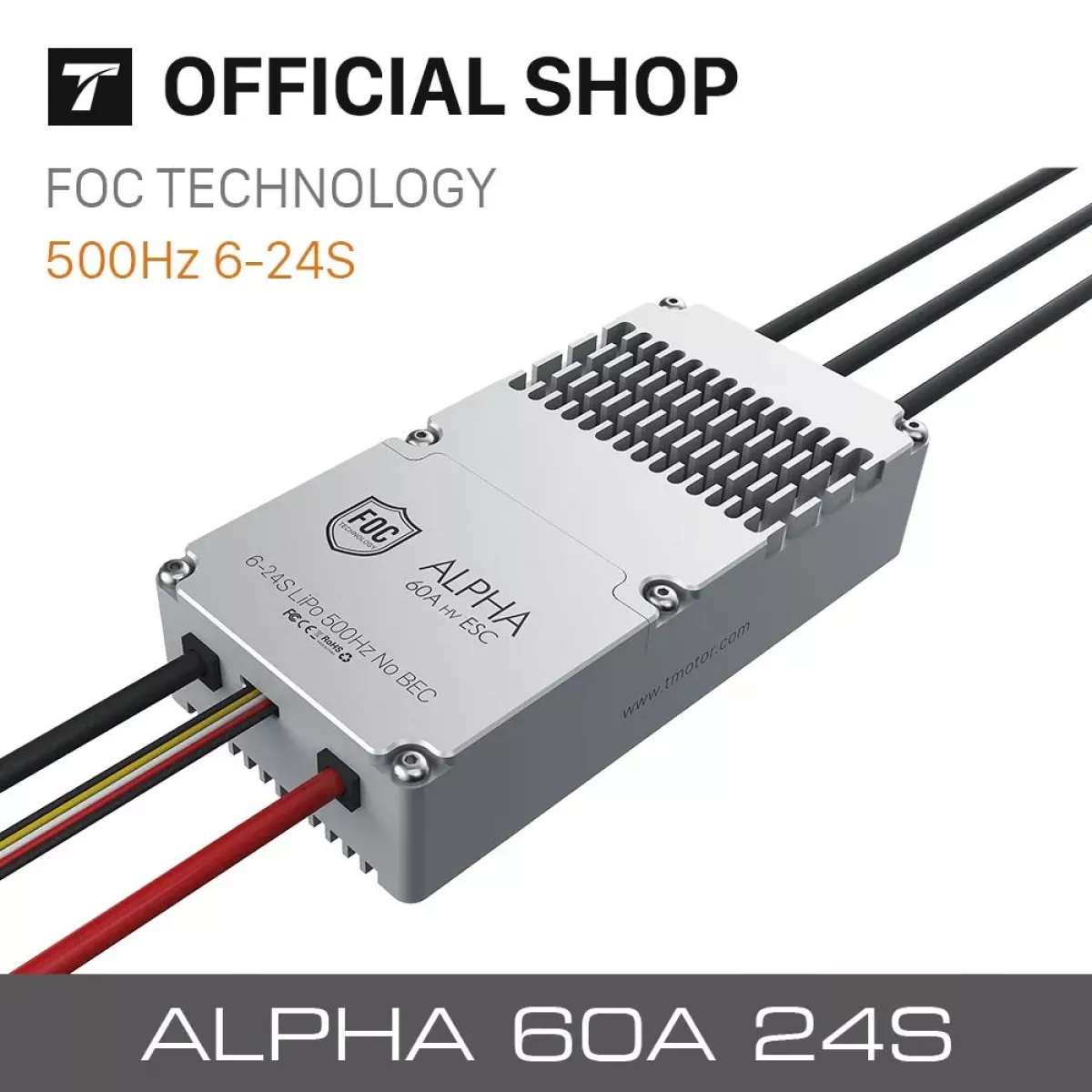 T-motor ALPHA 60A 24S FOC ESC — регулятор скорости для мультикоптеров с бесщеточным двигателем U12II/U13II T-motor ALPHA 60A 24S FOC ESC — регулятор скорости для мультикоптеров с бесщеточным двигателем U12II/U13II
