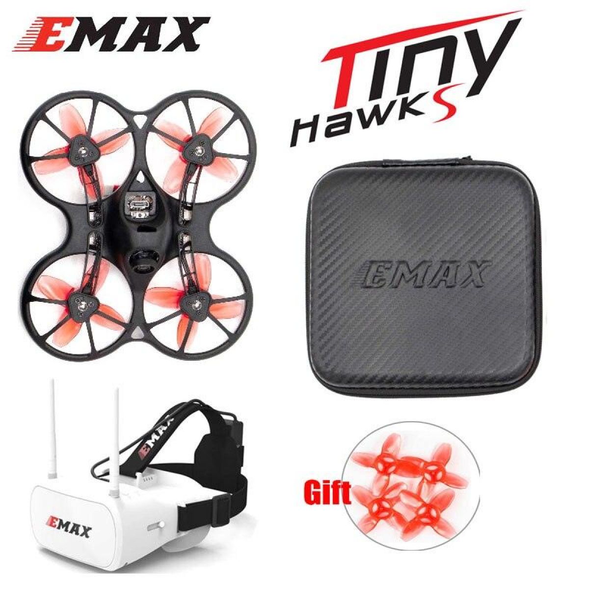 Дрон Emax Tinyhawk S 2S FPV – камера, мотор 0802 15500KV, 1/2S, 5.8G FPV очки, RC самолёт Дрон Emax Tinyhawk S 2S FPV – камера, мотор 0802 15500KV, 1/2S, 5.8G FPV очки, RC самолёт
