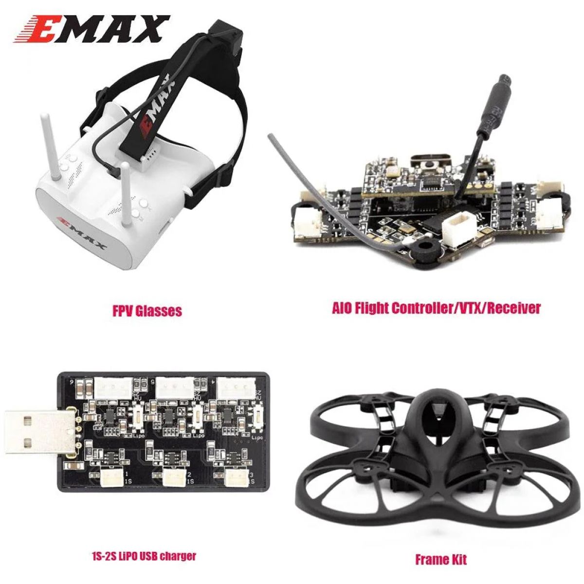 Дрон Emax Tinyhawk S 2S FPV – камера, мотор 0802 15500KV, 1/2S, 5.8G FPV очки, RC самолёт Дрон Emax Tinyhawk S 2S FPV – камера, мотор 0802 15500KV, 1/2S, 5.8G FPV очки, RC самолёт