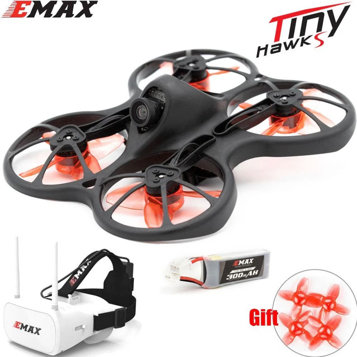 Дрон Emax Tinyhawk S 2S FPV – камера, мотор 0802 15500KV, 1/2S, 5.8G FPV очки, RC самолёт Дрон Emax Tinyhawk S 2S FPV – камера, мотор 0802 15500KV, 1/2S, 5.8G FPV очки, RC самолёт