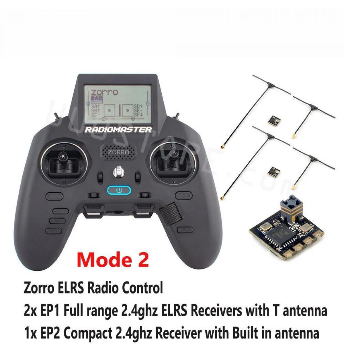 Передатчик RadioMaster ZORRO 2.4ГГц 16CH CC2500/4in1/ELRS Hall ЖК OpenTX Mode2 для FPV дрона Передатчик RadioMaster ZORRO 2.4ГГц 16CH CC2500/4in1/ELRS Hall ЖК OpenTX Mode2 для FPV дрона