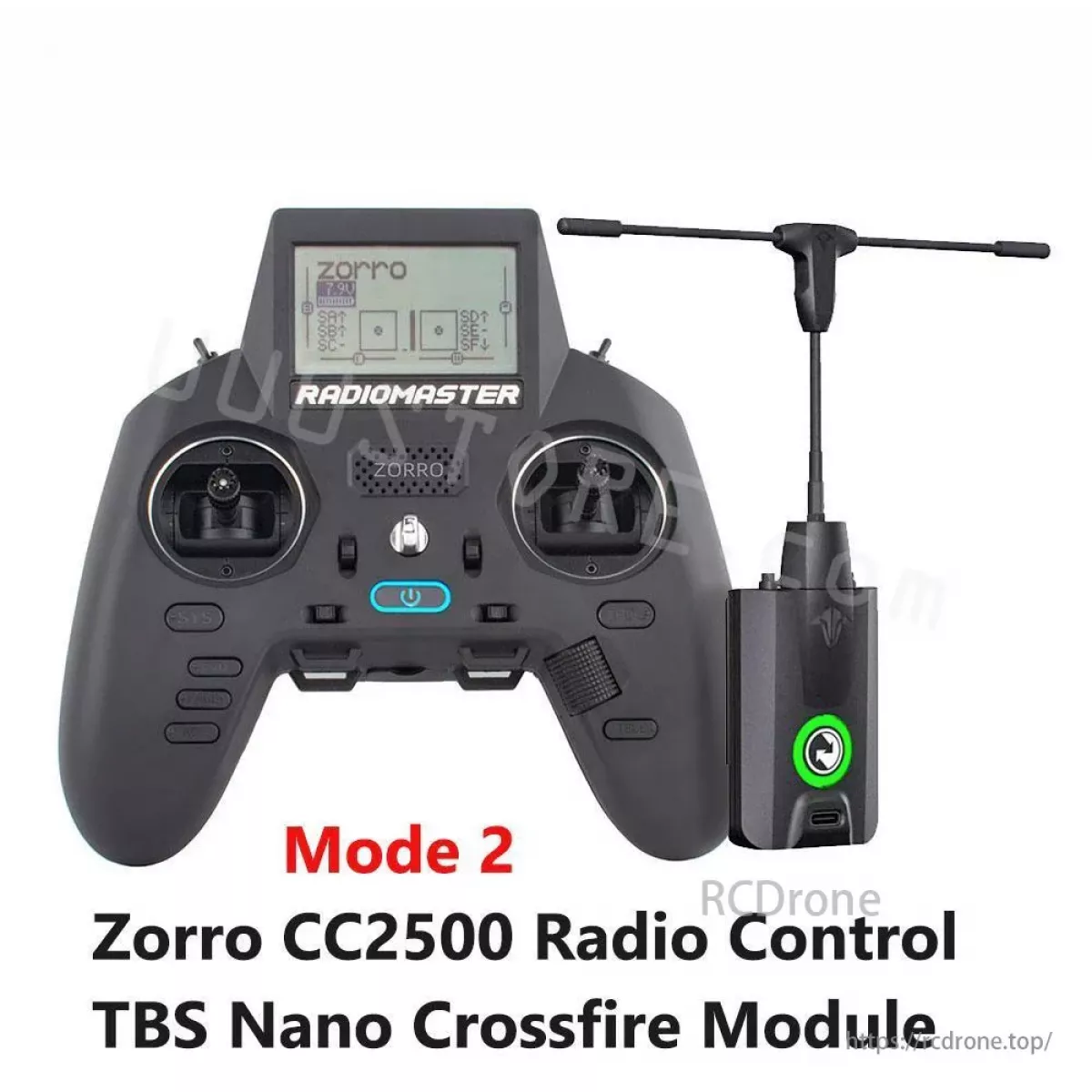 Передатчик RadioMaster ZORRO 2.4ГГц 16CH CC2500/4in1/ELRS Hall ЖК OpenTX Mode2 для FPV дрона Передатчик RadioMaster ZORRO 2.4ГГц 16CH CC2500/4in1/ELRS Hall ЖК OpenTX Mode2 для FPV дрона