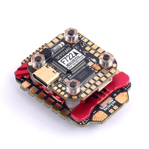 SKYSTARS F722FC & AM32 55A 4в1 ESC MINI 20×20мм Стек 3-6S Баро OSD LED DJI RC FPV Гоночный дрон