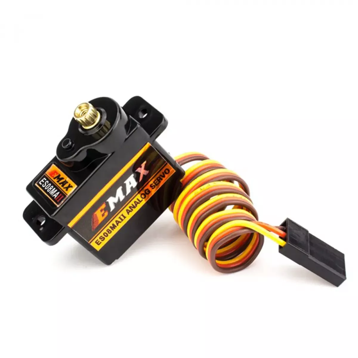 Сервопривод EMAX ES08MA II 12г, металл, 4.8В/1.6кг·см, 6В/2кг·см для RC самолёта, FPV дрона Сервопривод EMAX ES08MA II 12г, металл, 4.8В/1.6кг·см, 6В/2кг·см для RC самолёта, FPV дрона