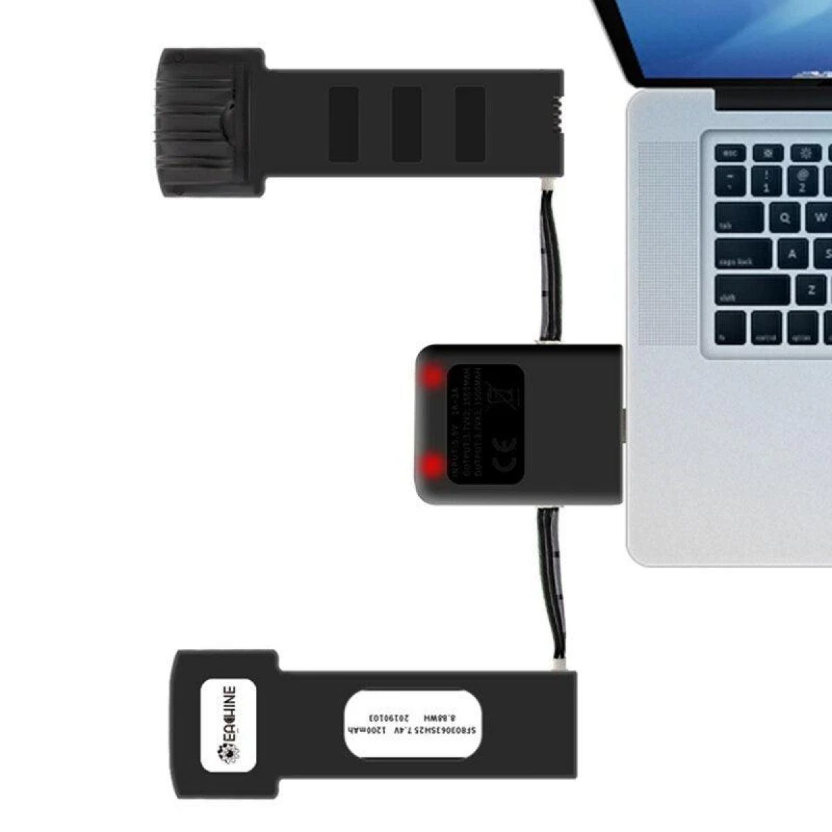 Eachine E511/E511S USB-зарядка 2-в-1 с двумя 7.4В 1200мАч LiPo аккумуляторами для дрона Eachine E511/E511S USB-зарядка 2-в-1 с двумя 7.4В 1200мАч LiPo аккумуляторами для дрона