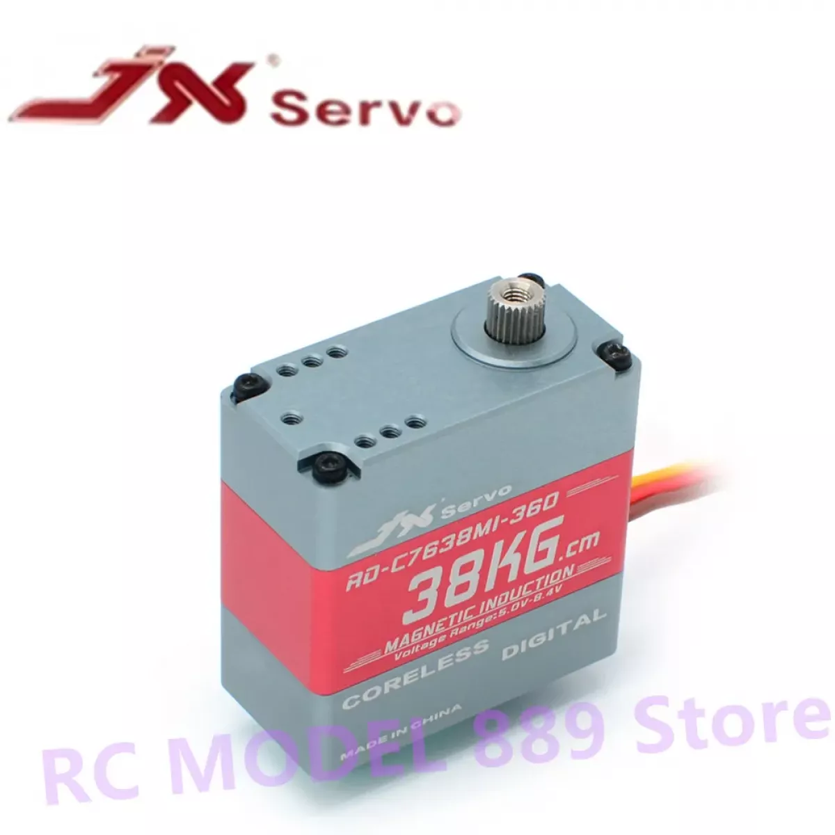 JX Servo RD-C7638MI-360, 38кг·см, 360°, бесколлекторный, магнитная индукция, CNC алюминий, серво для роботов JX Servo RD-C7638MI-360, 38кг·см, 360°, бесколлекторный, магнитная индукция, CNC алюминий, серво для роботов