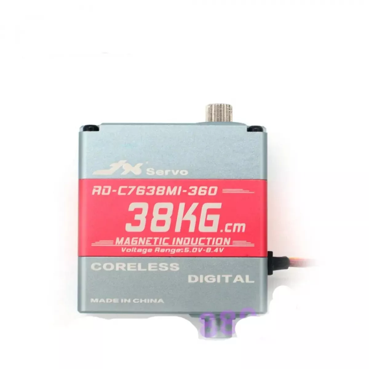 JX Servo RD-C7638MI-360, 38кг·см, 360°, бесколлекторный, магнитная индукция, CNC алюминий, серво для роботов JX Servo RD-C7638MI-360, 38кг·см, 360°, бесколлекторный, магнитная индукция, CNC алюминий, серво для роботов