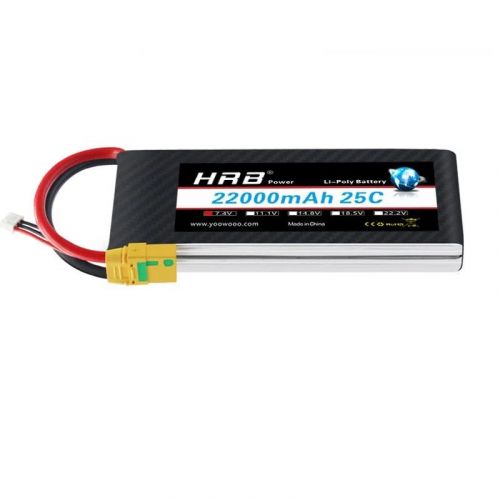 HRB Lipo 2S аккумулятор 22000mAh 7.4V 25C XT60 T EC2 EC3 EC5 XT90 XT30 для RC авто, лодки, дрона