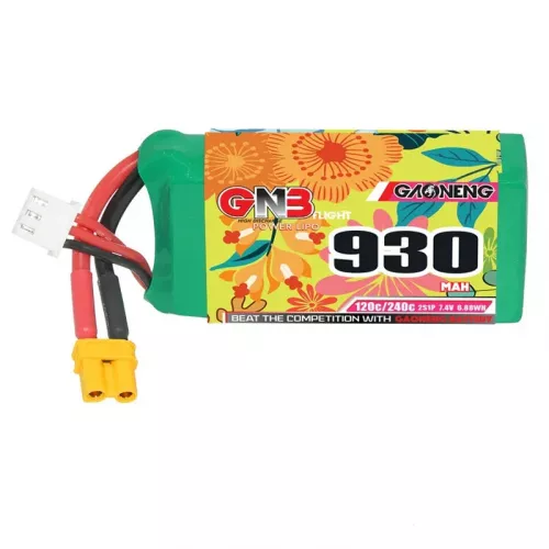 Аккумулятор GaoNeng GNB 2S/3S/4S/6S 930mAh 120C/240C LiPo с разъемом XT30 для FPV-дрона