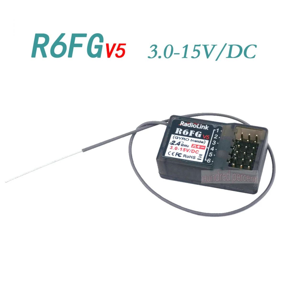 Приёмник Radiolink 2.4ГГц 6CH с гироскопом для RC4GS/R6FG V5/R7FG V1.4/R6F V4/R4FMG V2.0/R8FG/RCC6GS V3 Приёмник Radiolink 2.4ГГц 6CH с гироскопом для RC4GS/R6FG V5/R7FG V1.4/R6F V4/R4FMG V2.0/R8FG/RCC6GS V3