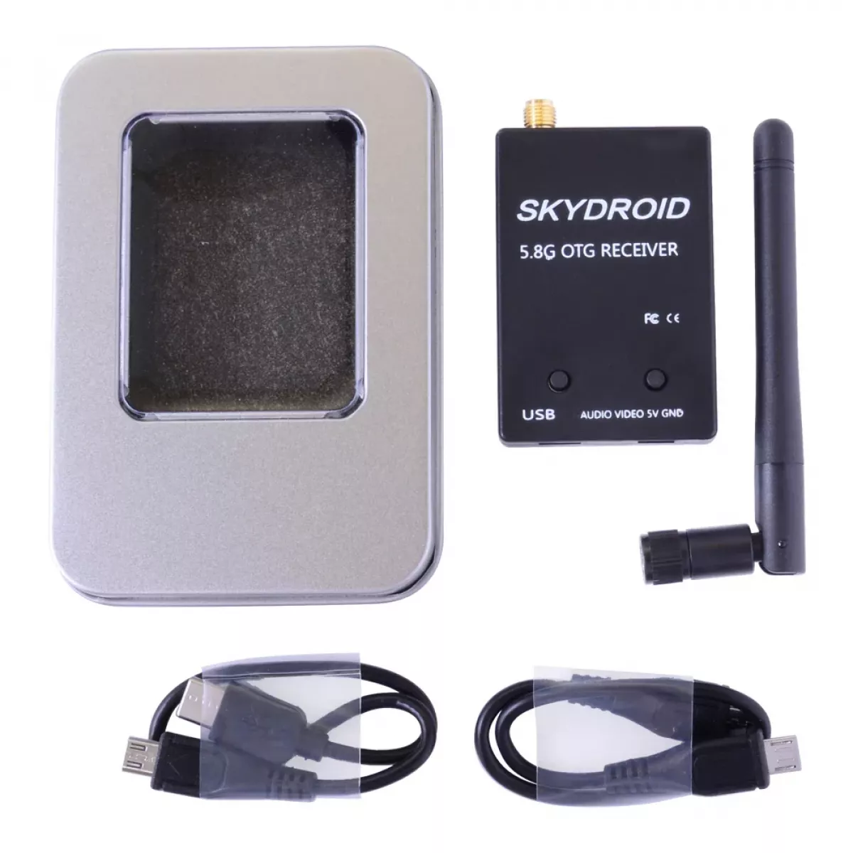 Skydroid UVC OTG 5.8G 150CH FPV приёмник видеосигнала и аудио для Android смартфонов Skydroid UVC OTG 5.8G 150CH FPV приёмник видеосигнала и аудио для Android смартфонов