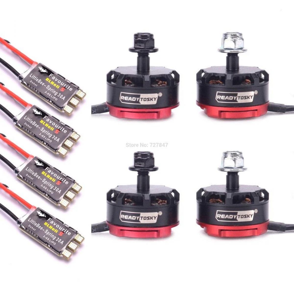 Бесколлекторный мотор RS2205 2300KV 2205 CW/CCW и ESC FVT Littlebee 30A BLHeli-s для FPV квадрокоптера Бесколлекторный мотор RS2205 2300KV 2205 CW/CCW и ESC FVT Littlebee 30A BLHeli-s для FPV квадрокоптера