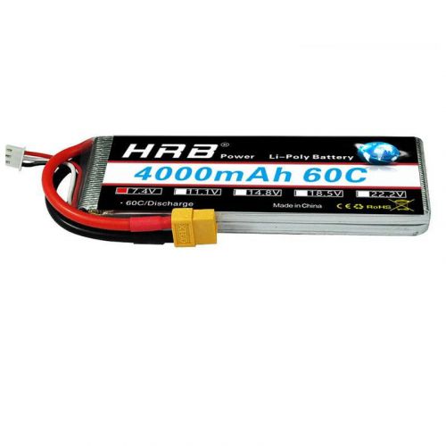 HRB Lipo 2S аккумулятор 7.4V 4000мАч 60C XT60 T EC2 EC3 EC5 XT90 XT30 для машин, лодок, дронов
