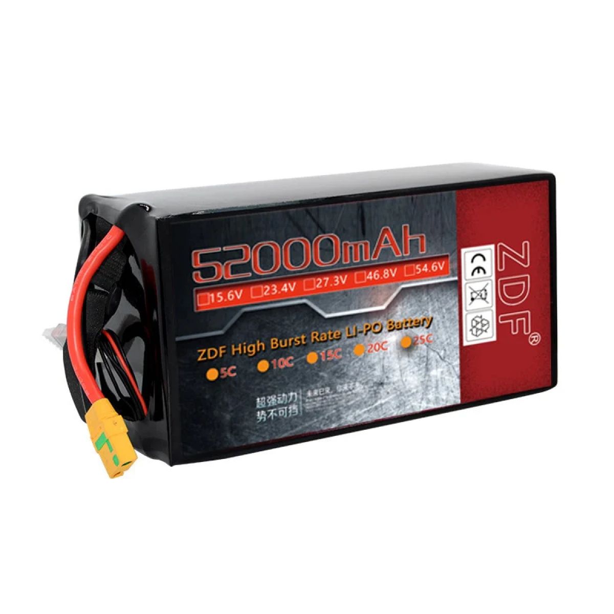 ZDF LiHv аккумулятор 6S/12S/14S 3.95–4.45В, 54/52/44/38/35/32Ач для сельскохозяйственных дронов ZDF LiHv аккумулятор 6S/12S/14S 3.95–4.45В, 54/52/44/38/35/32Ач для сельскохозяйственных дронов