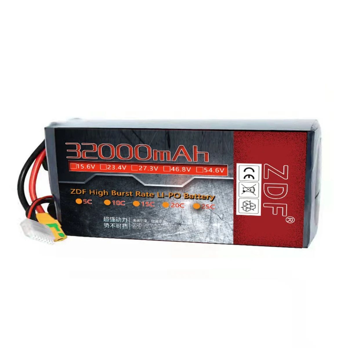 ZDF LiHv аккумулятор 6S/12S/14S 3.95–4.45В, 54/52/44/38/35/32Ач для сельскохозяйственных дронов ZDF LiHv аккумулятор 6S/12S/14S 3.95–4.45В, 54/52/44/38/35/32Ач для сельскохозяйственных дронов