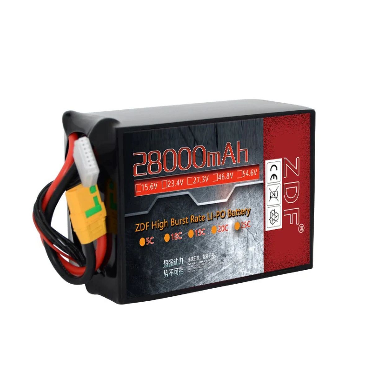 ZDF LiHv аккумулятор 6S/12S/14S 3.95–4.45В, 54/52/44/38/35/32Ач для сельскохозяйственных дронов ZDF LiHv аккумулятор 6S/12S/14S 3.95–4.45В, 54/52/44/38/35/32Ач для сельскохозяйственных дронов