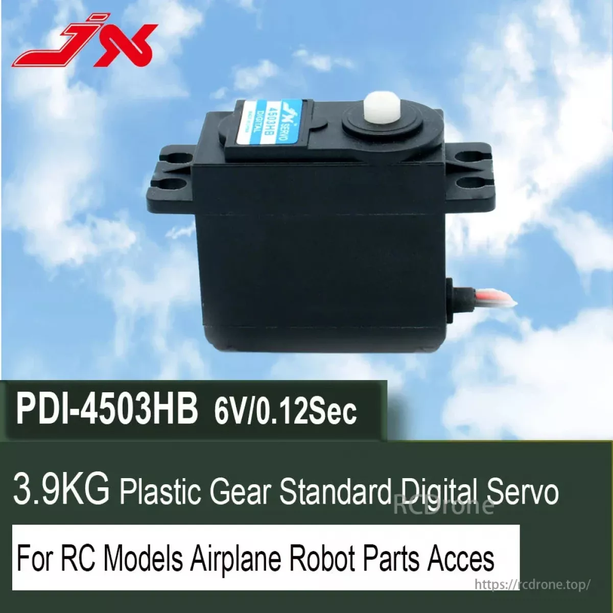 JX Servo PDI-4503HB/PS-4503HB — 3,95кг, пластиковые шестерни, стандартный цифровой/аналоговый серво для RC авто, лодок, дронов JX Servo PDI-4503HB/PS-4503HB — 3,95кг, пластиковые шестерни, стандартный цифровой/аналоговый серво для RC авто, лодок, дронов