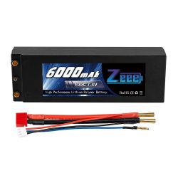Аккумулятор Zeee LiPo 6000мАч 7.4В 100C 2S с разъемом Deans T для RC машин, катеров, дронов