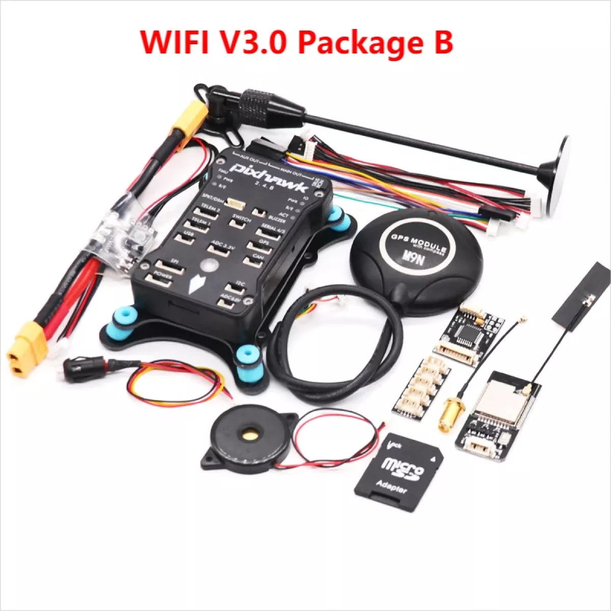 Pixhawk PX4 с GPS M9N — 32-битный полётный контроллер PIX 2.4.8, автопилот, квадрокоптер, I2C, PPM, RC Pixhawk PX4 с GPS M9N — 32-битный полётный контроллер PIX 2.4.8, автопилот, квадрокоптер, I2C, PPM, RC