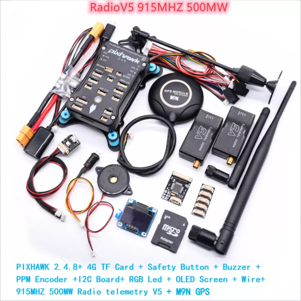 Pixhawk PX4 с GPS M9N — 32-битный полётный контроллер PIX 2.4.8, автопилот, квадрокоптер, I2C, PPM, RC Pixhawk PX4 с GPS M9N — 32-битный полётный контроллер PIX 2.4.8, автопилот, квадрокоптер, I2C, PPM, RC