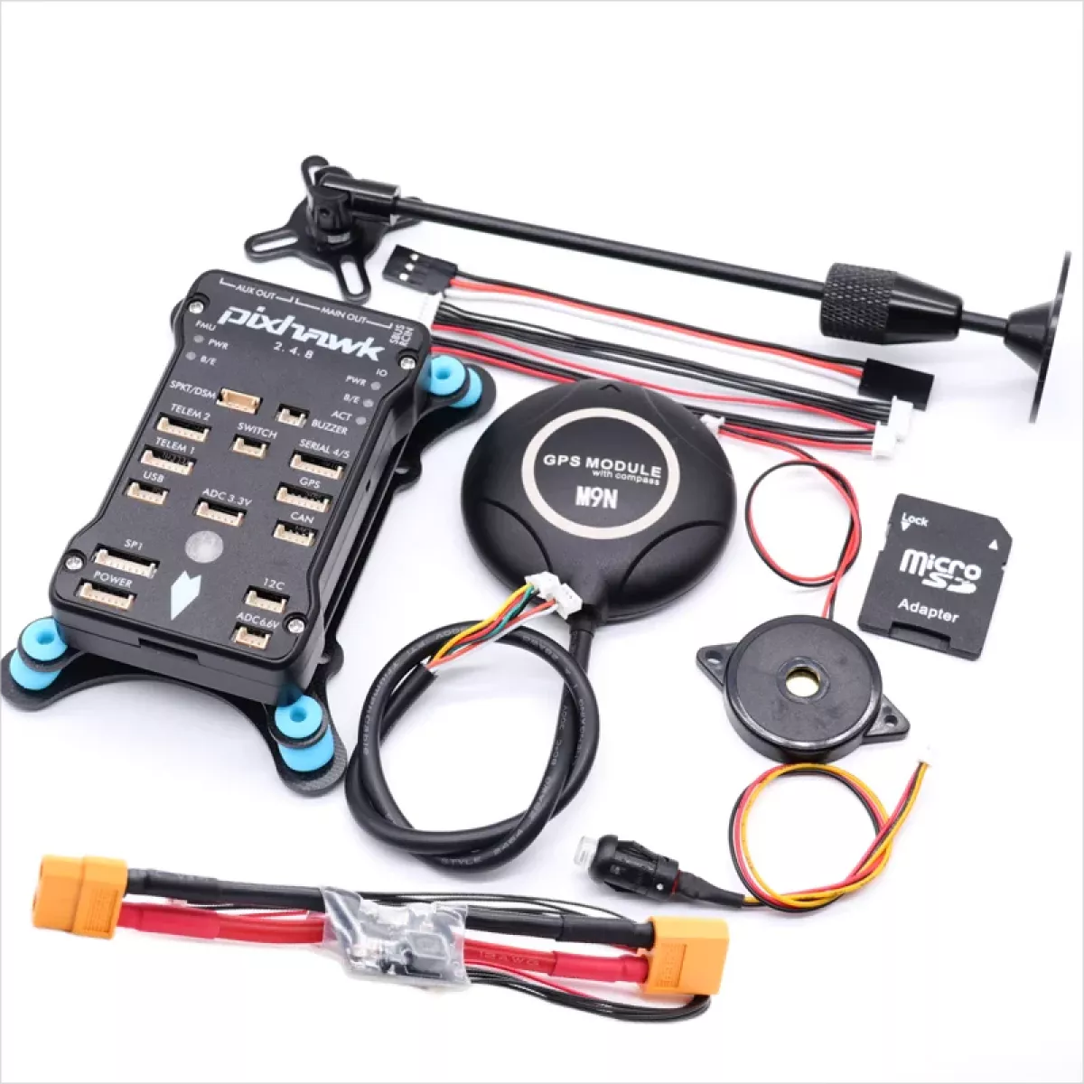 Pixhawk PX4 с GPS M9N — 32-битный полётный контроллер PIX 2.4.8, автопилот, квадрокоптер, I2C, PPM, RC Pixhawk PX4 с GPS M9N — 32-битный полётный контроллер PIX 2.4.8, автопилот, квадрокоптер, I2C, PPM, RC