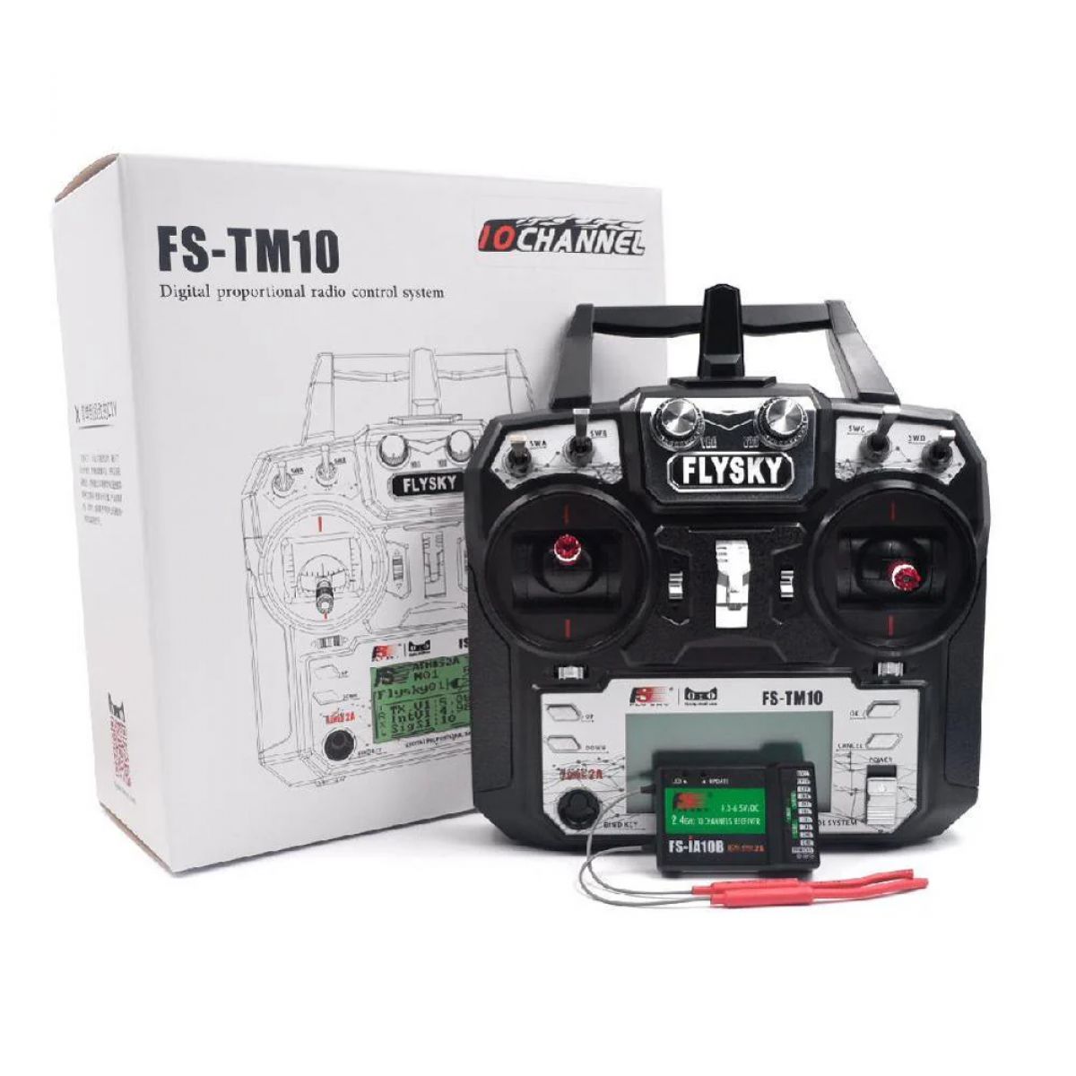 Пульт Flysky FS-TM10 2.4G 10CH AFHDS с приёмником FS-IA10B для RC вертолёта, самолёта, планёра Пульт Flysky FS-TM10 2.4G 10CH AFHDS с приёмником FS-IA10B для RC вертолёта, самолёта, планёра