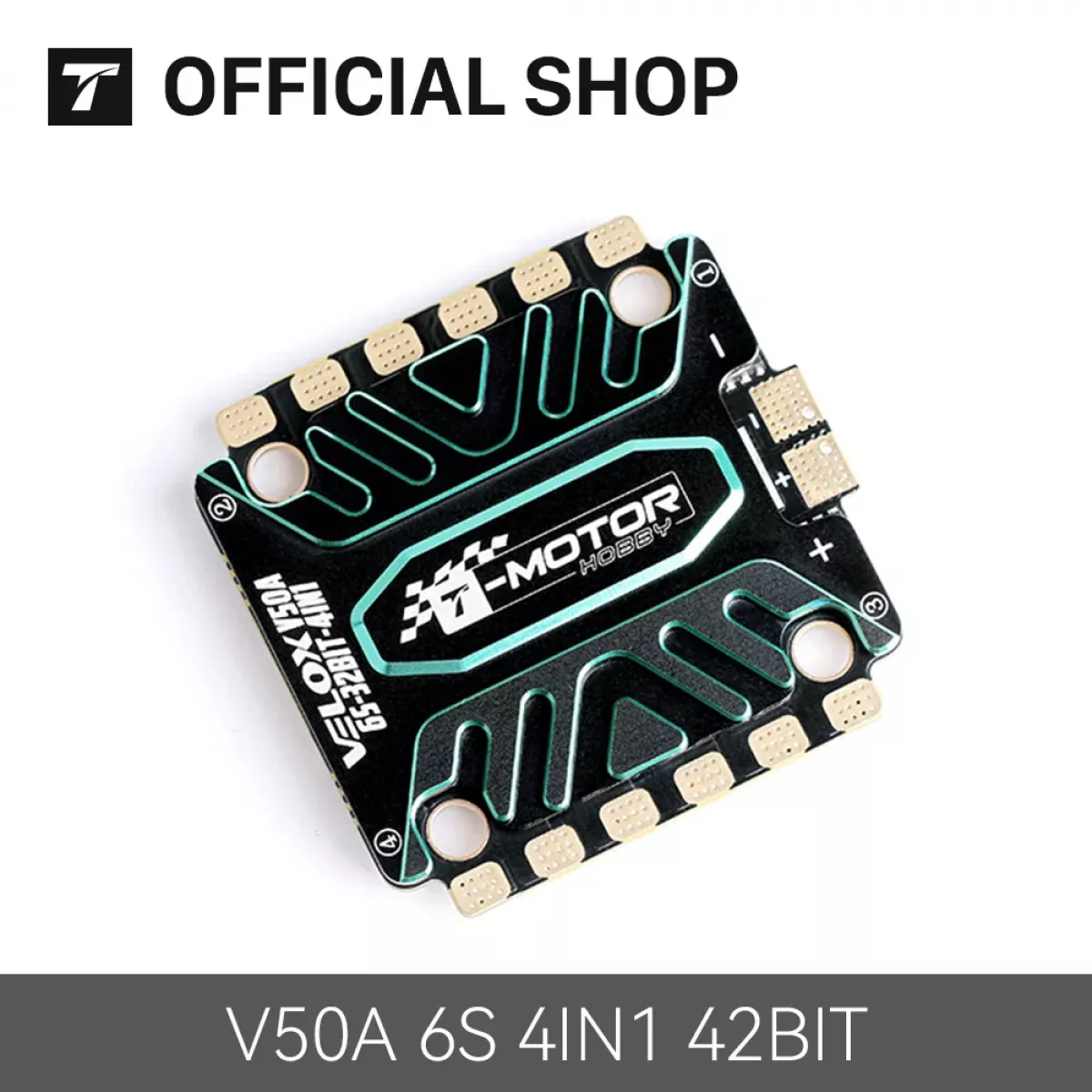 T-motor V50A 6S 4в1 32BIT ESC — электронный регулятор скорости для FPV гоночных дронов T-motor V50A 6S 4в1 32BIT ESC — электронный регулятор скорости для FPV гоночных дронов