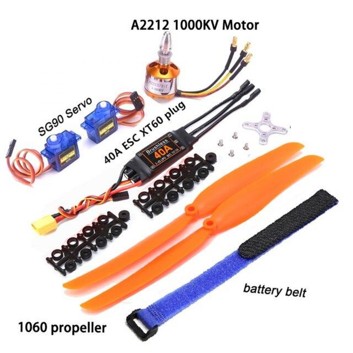 Бесколлекторный мотор A2212 1000KV/1400KV/2200KV, ESC 30A/40A BLheli, SG90 9G серво для RC самолёта Бесколлекторный мотор A2212 1000KV/1400KV/2200KV, ESC 30A/40A BLheli, SG90 9G серво для RC самолёта