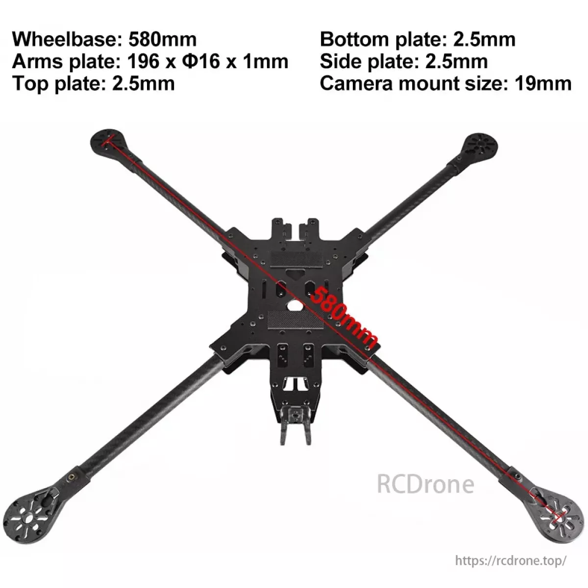 9IMOD Карбоновая рама 580мм 15" для FPV фристайл и DIY гоночных дронов 9IMOD Карбоновая рама 580мм 15" для FPV фристайл и DIY гоночных дронов