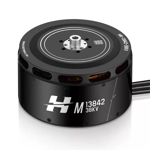 Бесколлекторный мотор Hobbywing M13842 34KV/38KV, тяга 105/108 кг для 24S тяжелых промышленных БПЛА