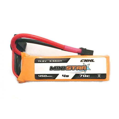 Комплект 4 шт. CNHL Lipo 4S 14.8V 450mAh 70C MiniStar XT30 для FPV дронов CineBee Whoop Toothpick