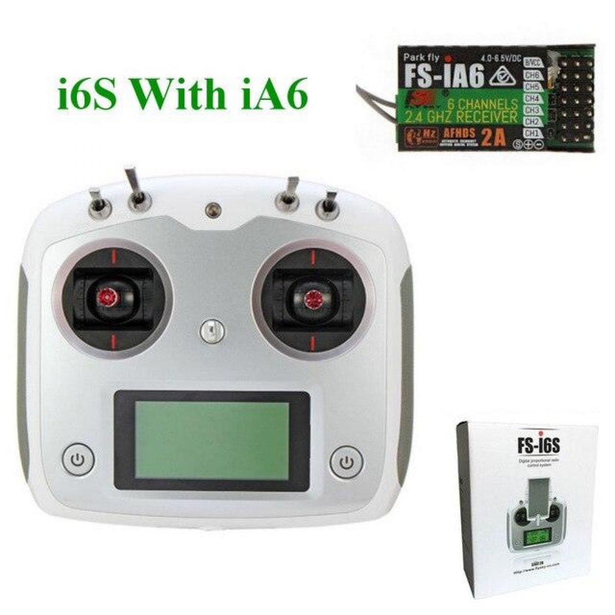 Передатчик FS-i6S Flysky 10CH 2.4G с приёмником FS-iA6B/FS-IA10B для квадрокоптеров и FPV Racing Передатчик FS-i6S Flysky 10CH 2.4G с приёмником FS-iA6B/FS-IA10B для квадрокоптеров и FPV Racing