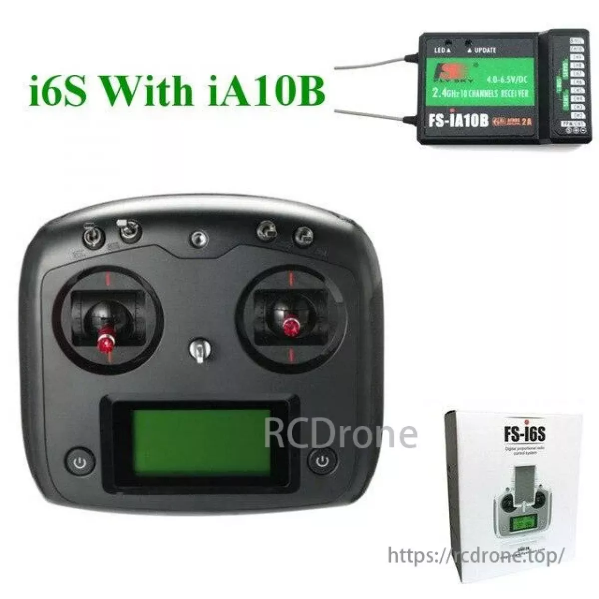 Передатчик FS-i6S Flysky 10CH 2.4G с приёмником FS-iA6B/FS-IA10B для квадрокоптеров и FPV Racing Передатчик FS-i6S Flysky 10CH 2.4G с приёмником FS-iA6B/FS-IA10B для квадрокоптеров и FPV Racing