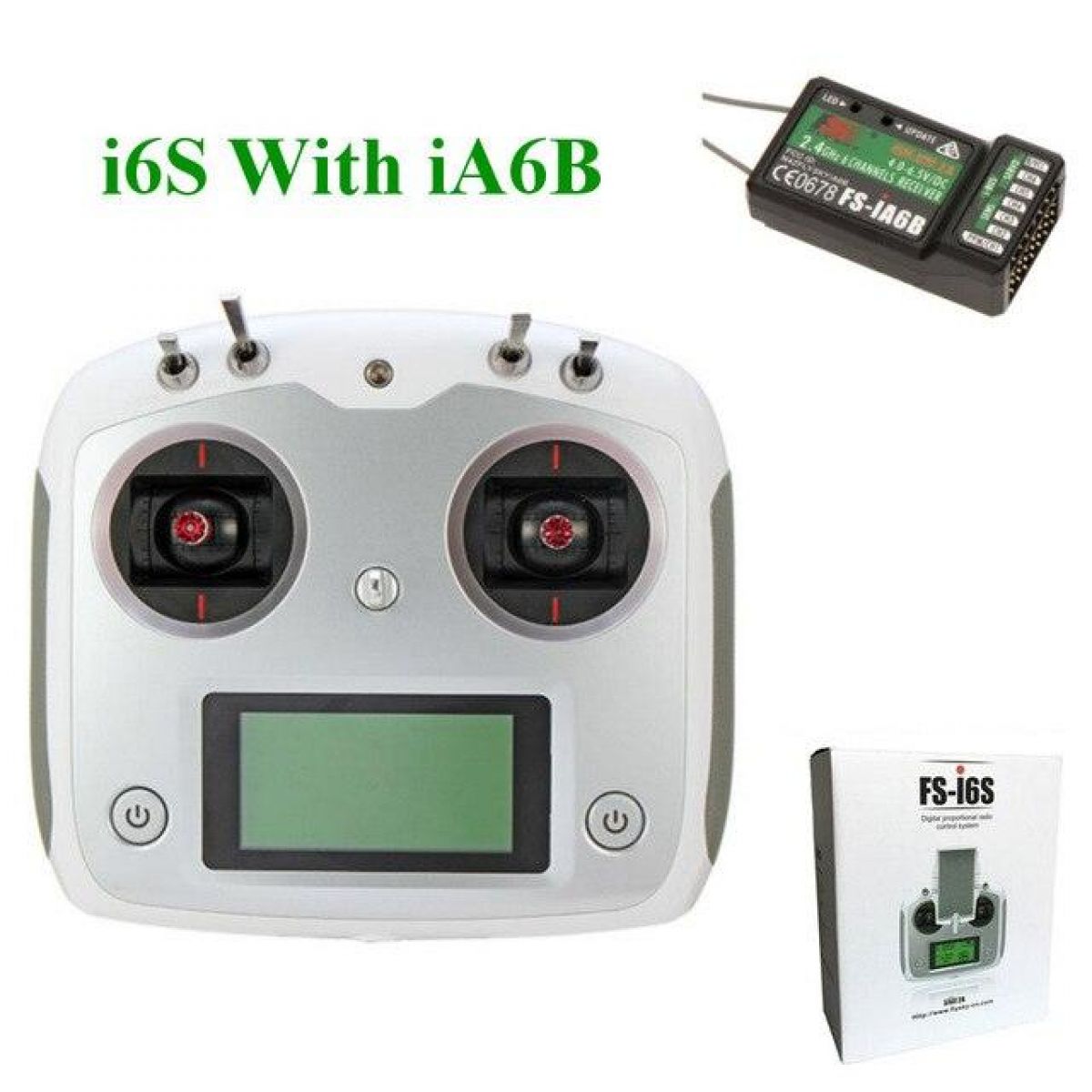 Передатчик FS-i6S Flysky 10CH 2.4G с приёмником FS-iA6B/FS-IA10B для квадрокоптеров и FPV Racing Передатчик FS-i6S Flysky 10CH 2.4G с приёмником FS-iA6B/FS-IA10B для квадрокоптеров и FPV Racing