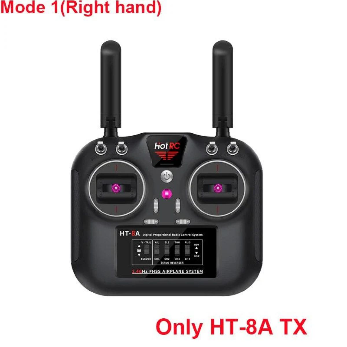 Пульт Hotrc HT-8A 2.4G 8CH FHSS + 8-канальный приёмник для FPV дрона, самолёта, вертолёта Пульт Hotrc HT-8A 2.4G 8CH FHSS + 8-канальный приёмник для FPV дрона, самолёта, вертолёта
