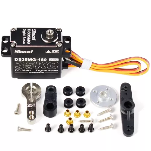 9imod DS35MG – серво 35кг, 7.4В, 180°/270°, влагозащита, металл, для RC авто 1/6–1/12