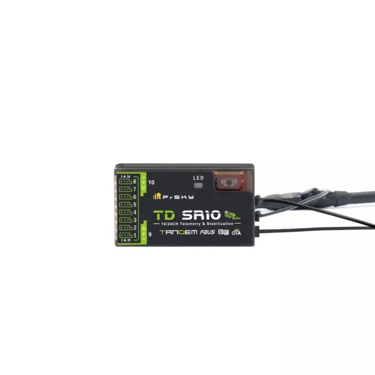 FrSky TD SR10—2,4ГГц и 900МГц тандемный ресивер, настраиваемые 10-канальные порты FrSky TD SR10—2,4ГГц и 900МГц тандемный ресивер, настраиваемые 10-канальные порты