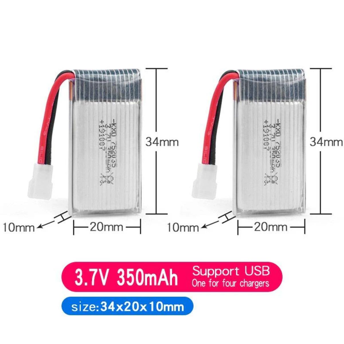 Аккумулятор LiPo 3.7В 160/250/300/500 мАч для RC самолётов FX620 FX820 F22 SU57 Mige530 Аккумулятор LiPo 3.7В 160/250/300/500 мАч для RC самолётов FX620 FX820 F22 SU57 Mige530