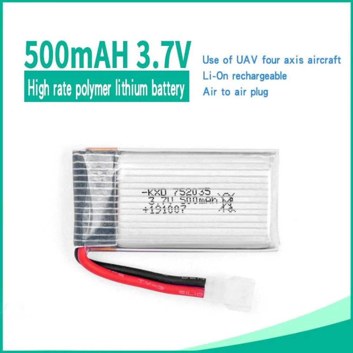Аккумулятор LiPo 3.7В 160/250/300/500 мАч для RC самолётов FX620 FX820 F22 SU57 Mige530 Аккумулятор LiPo 3.7В 160/250/300/500 мАч для RC самолётов FX620 FX820 F22 SU57 Mige530
