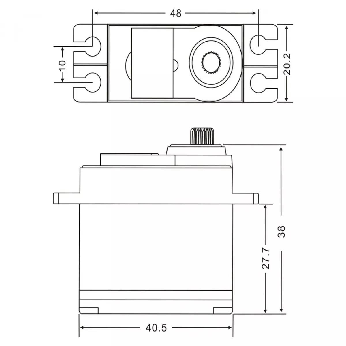 JX Servo PDI-4806HB - цифровой стандартный серво мотор 6.21кг для RC авто, лодок, самолетов JX Servo PDI-4806HB - цифровой стандартный серво мотор 6.21кг для RC авто, лодок, самолетов